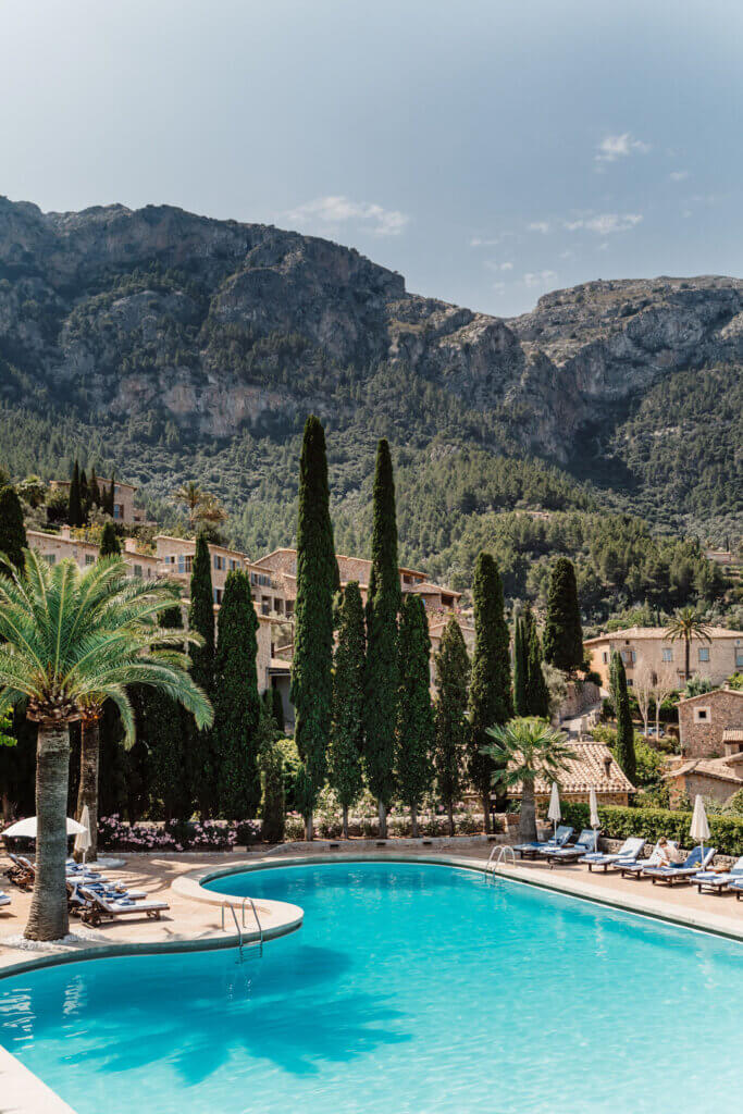 Luxury swimming pool at Belmond La Residencia in Deia Mallorca