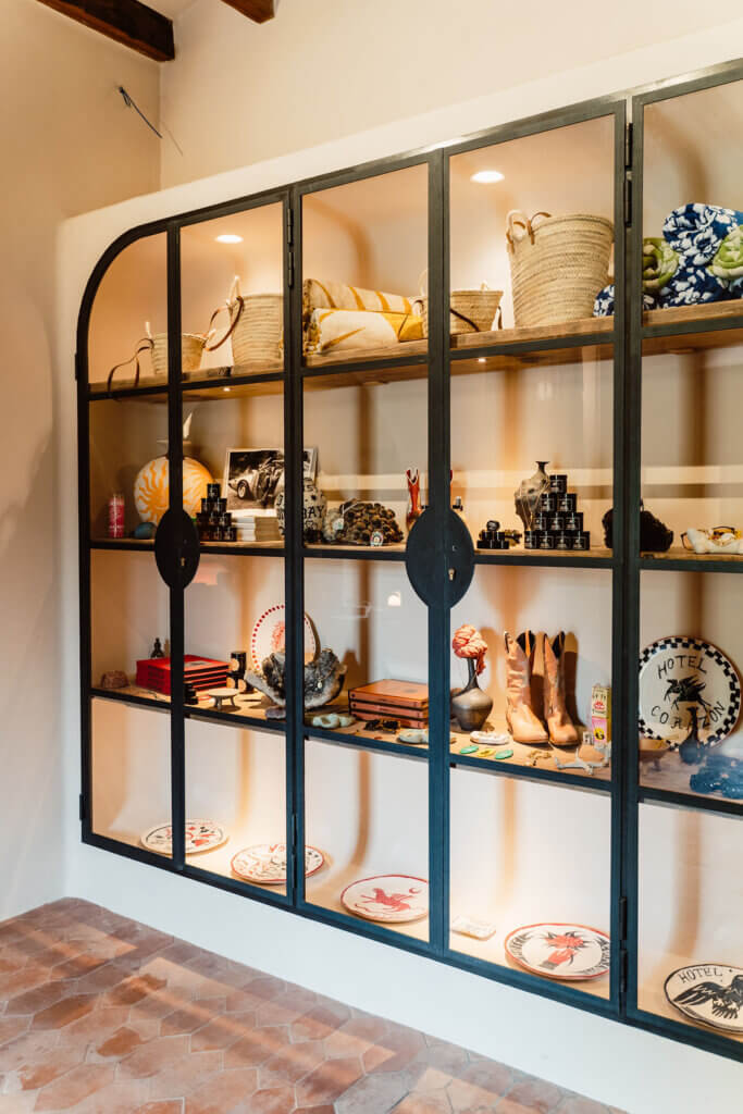 Hotel Corazon Mallorca hotel display cabinet with ceramics