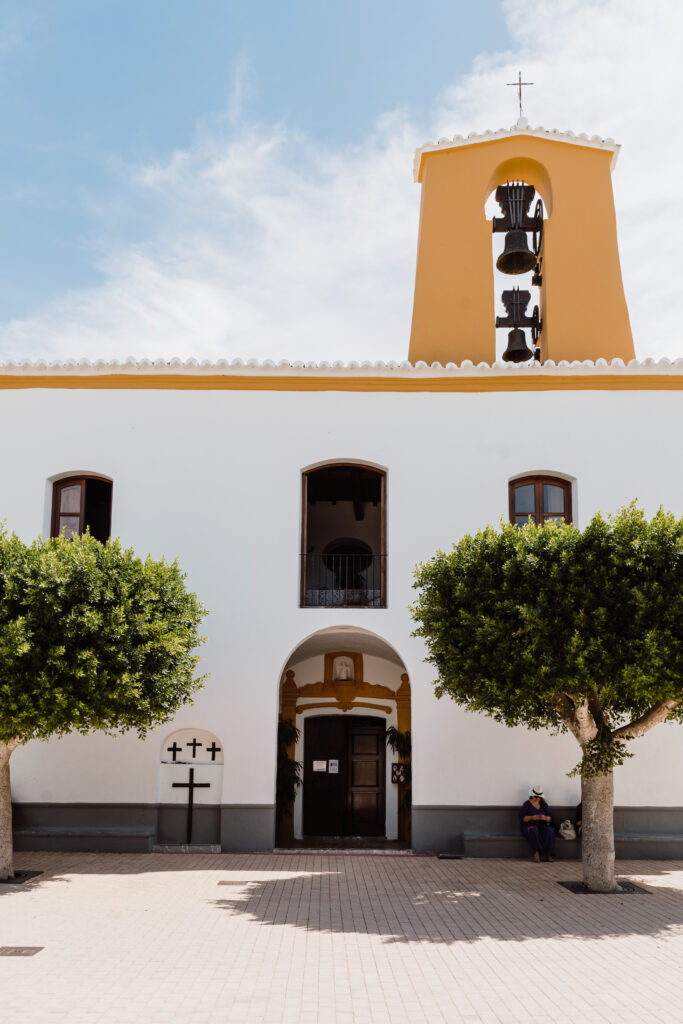 Bell tower in Santa Gertrudis, Ibiza, near Can Romero Villa in Santa Eulalia.