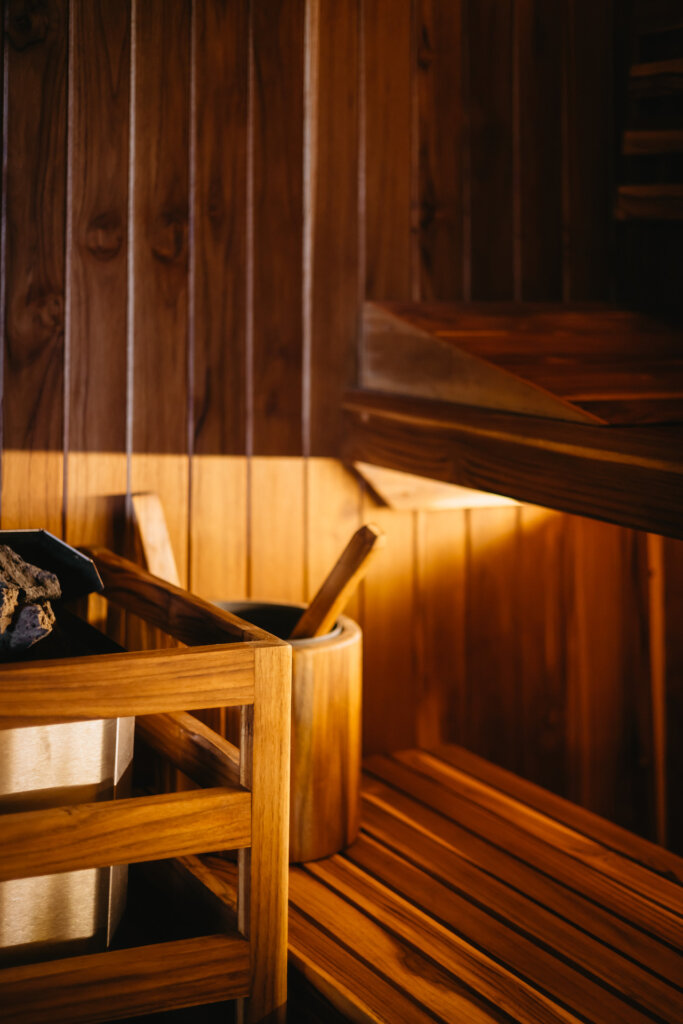 modern wooden sauna