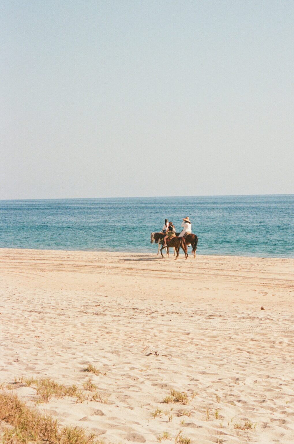 Horseback riding along the beach in Puerto Escondido, Mexico