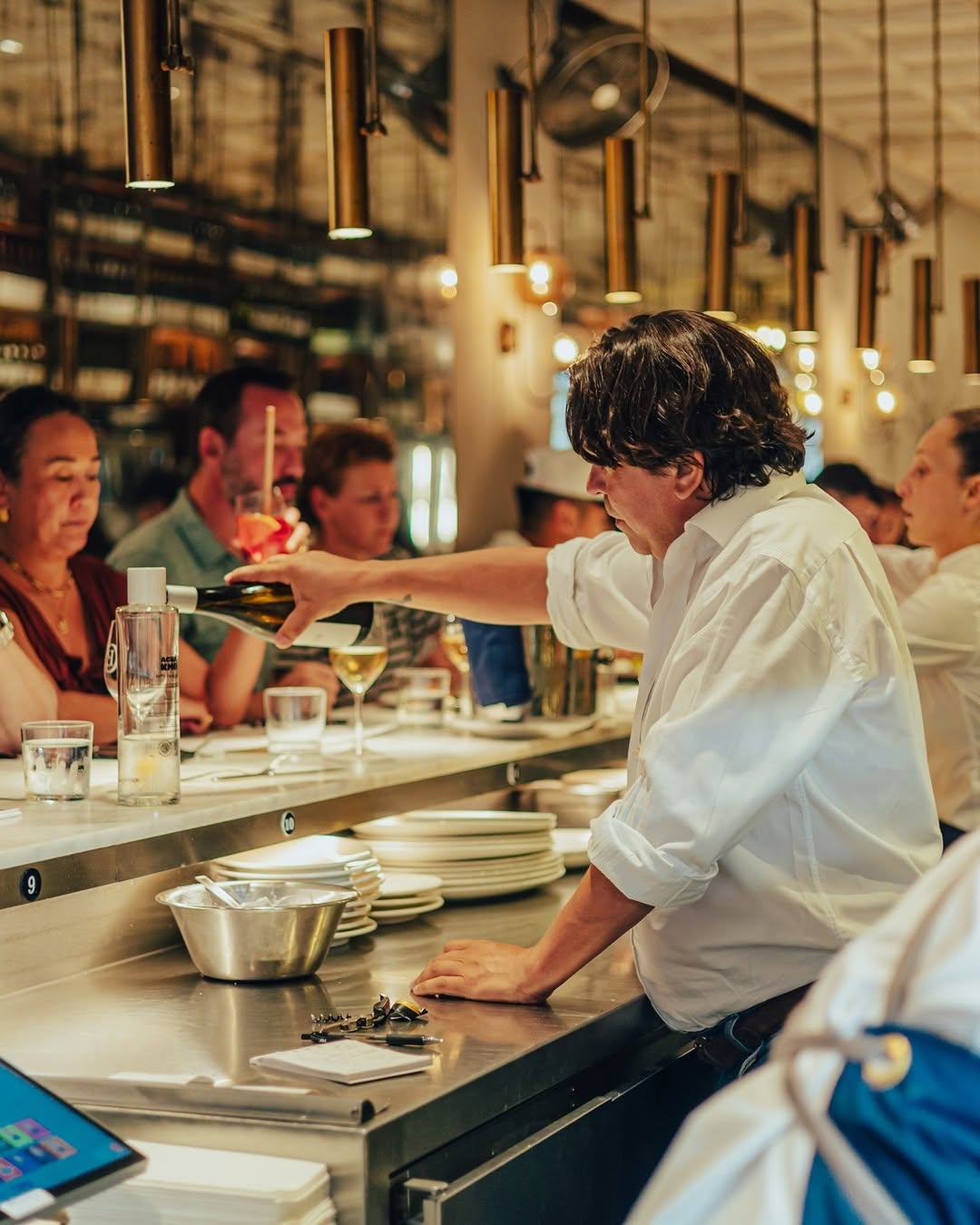 Wine Pouring at El Camino Restaurant in Palma, Mallorca