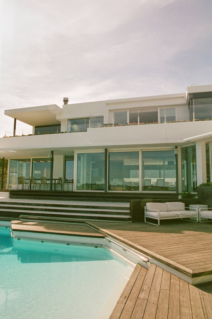 The contemporary architecture and pool terrace design of Miramar, Ibiza.