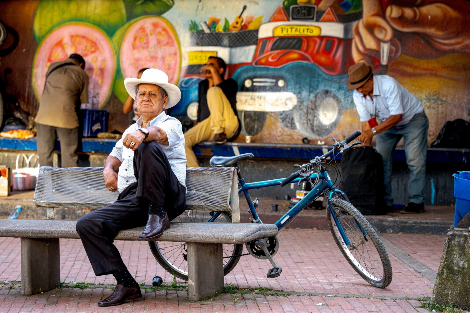 Local street scene in a Medellín neighbourhood