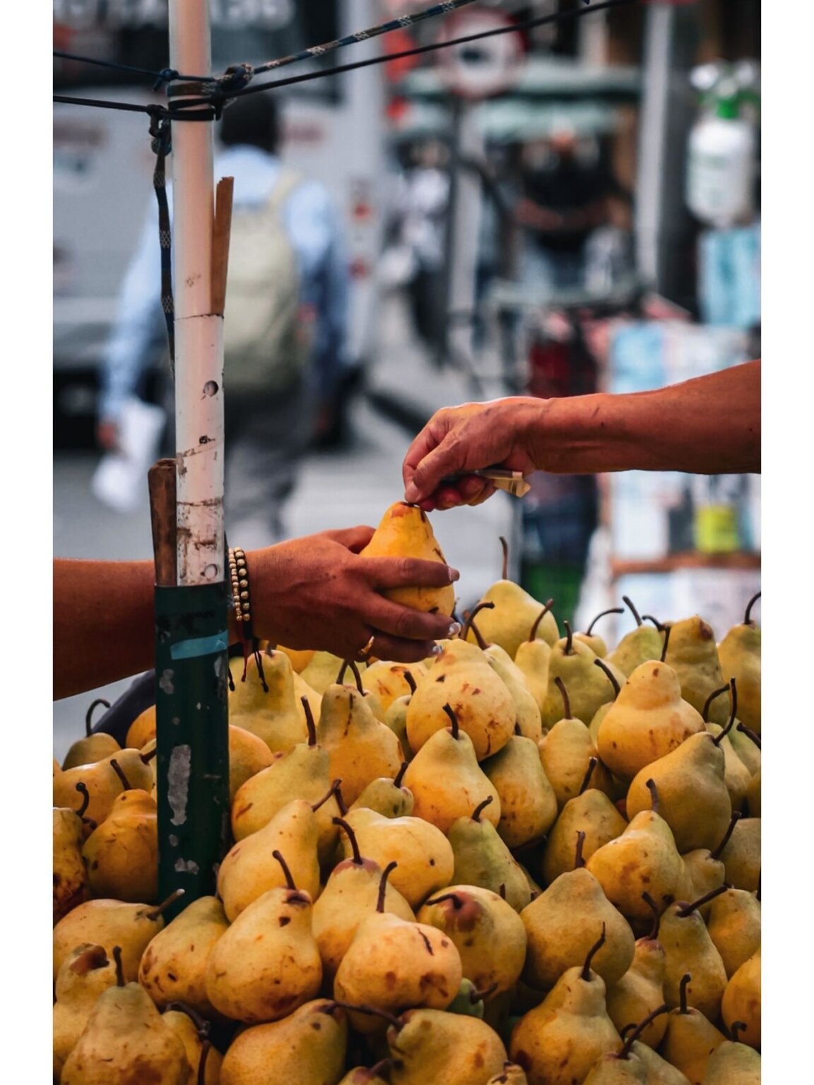 Local market scene in Medellín, Colombia