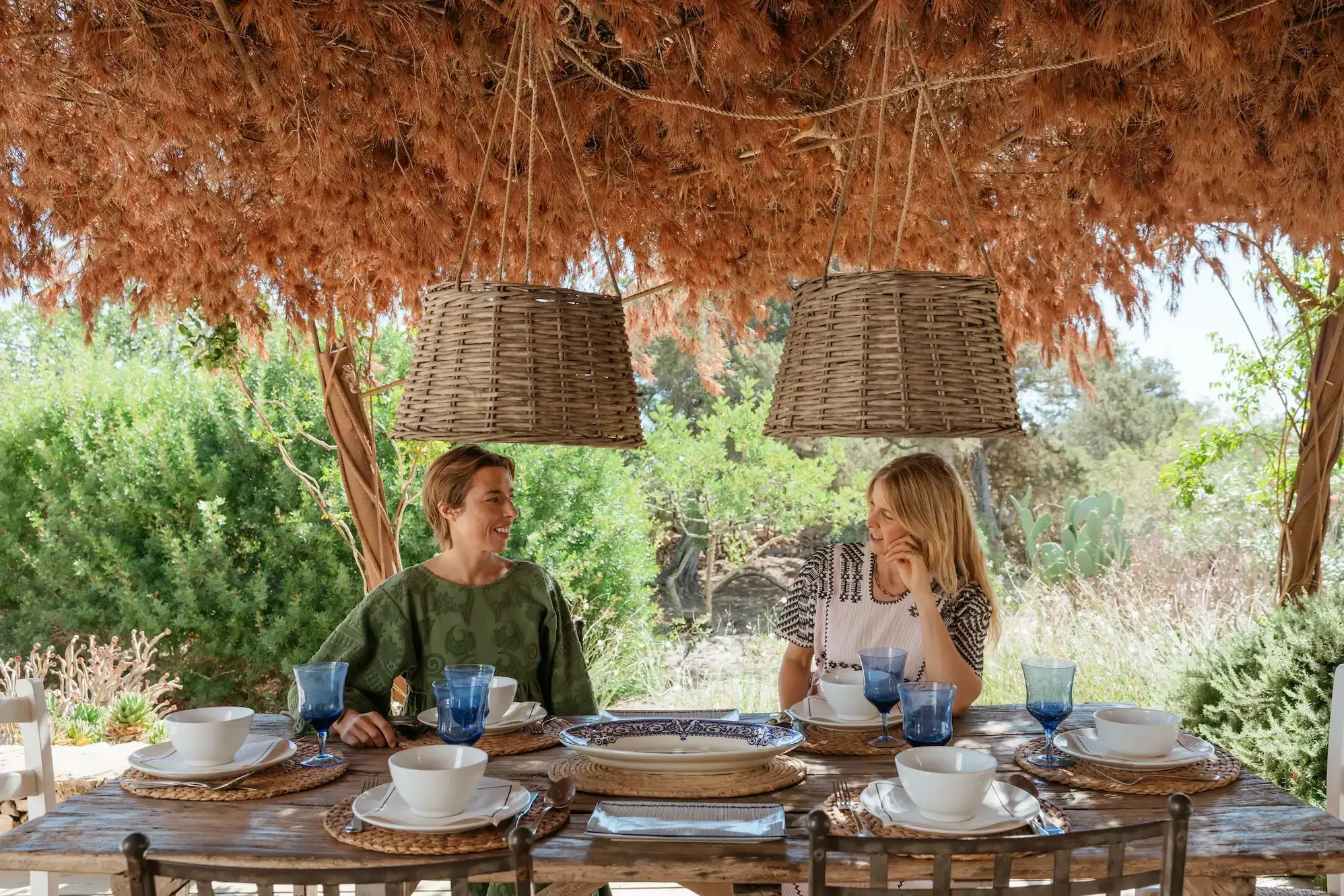 Marcia and Emma at Sa Parra luxury villa